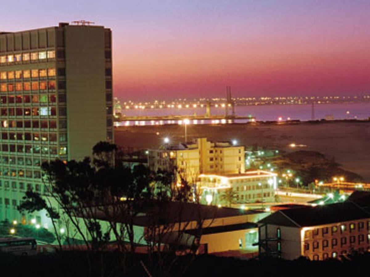 South African coastal municipality at dusk — CivicCore urban intelligence